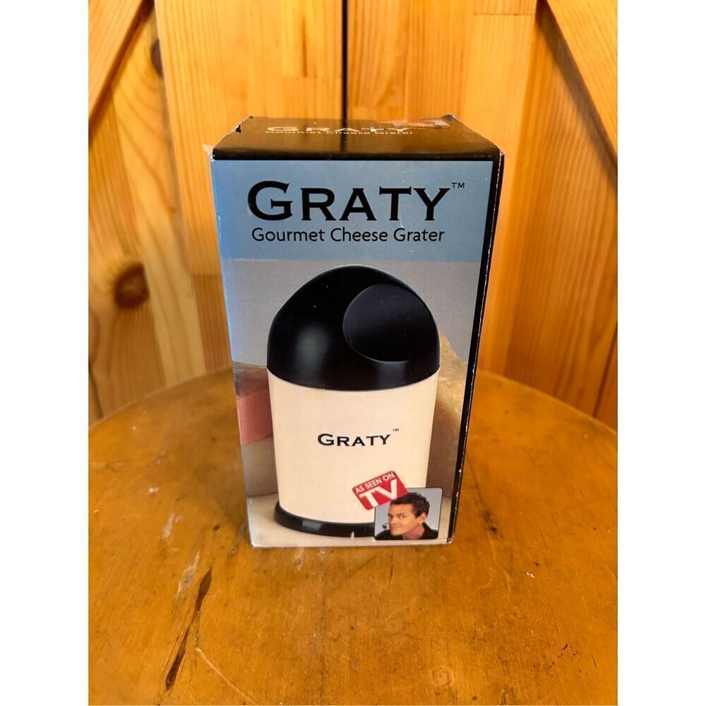 Graty Gourmet Cheese Grater Shredder Coarse and Fine Cheese New As Seen TV (4524